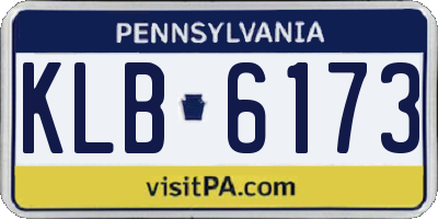 PA license plate KLB6173