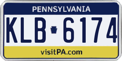 PA license plate KLB6174