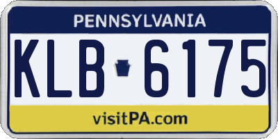 PA license plate KLB6175