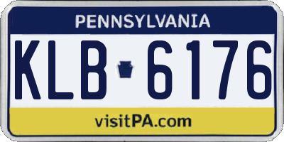 PA license plate KLB6176