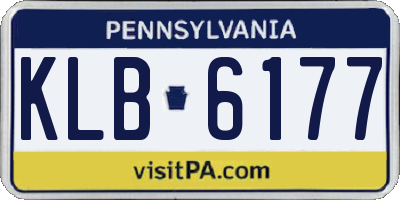 PA license plate KLB6177