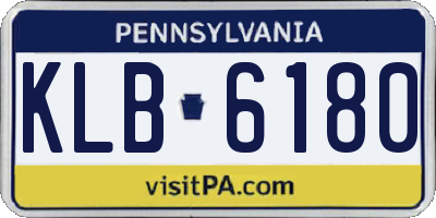 PA license plate KLB6180