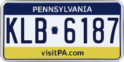PA license plate KLB6187