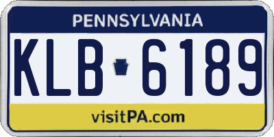 PA license plate KLB6189