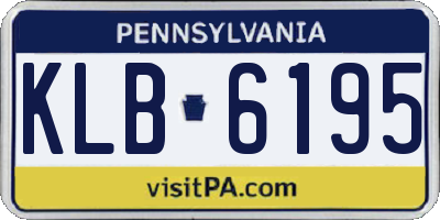 PA license plate KLB6195