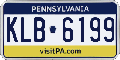 PA license plate KLB6199