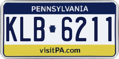 PA license plate KLB6211