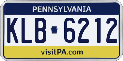 PA license plate KLB6212
