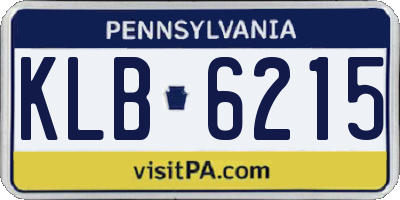 PA license plate KLB6215