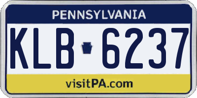 PA license plate KLB6237