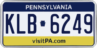 PA license plate KLB6249