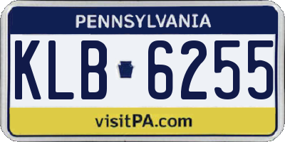 PA license plate KLB6255