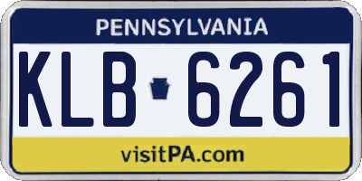 PA license plate KLB6261