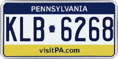PA license plate KLB6268