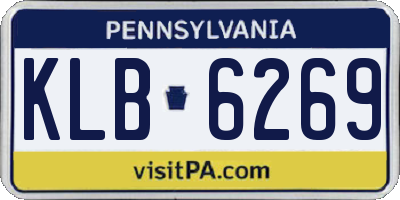 PA license plate KLB6269