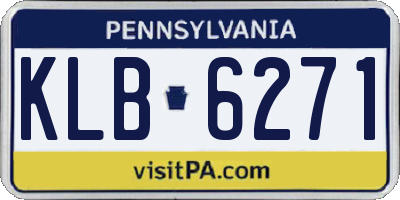 PA license plate KLB6271