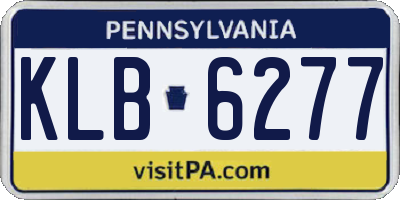 PA license plate KLB6277