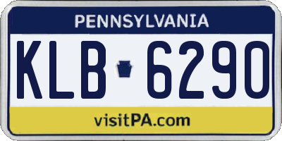 PA license plate KLB6290