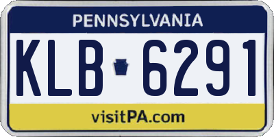 PA license plate KLB6291