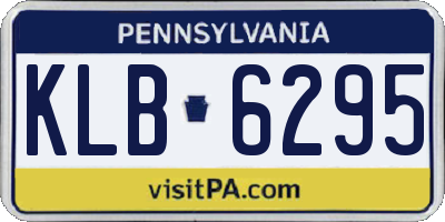 PA license plate KLB6295