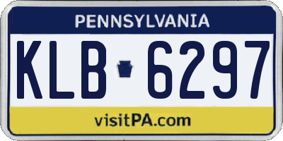 PA license plate KLB6297