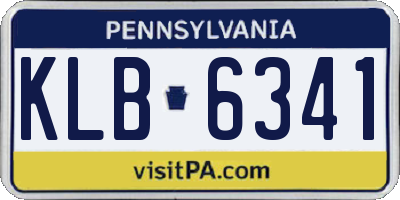 PA license plate KLB6341