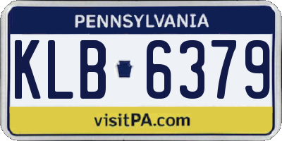 PA license plate KLB6379