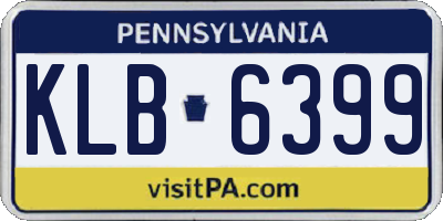 PA license plate KLB6399