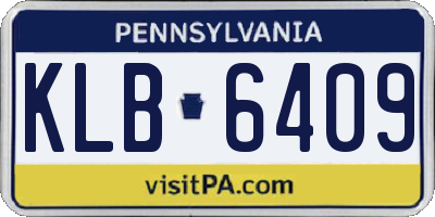 PA license plate KLB6409