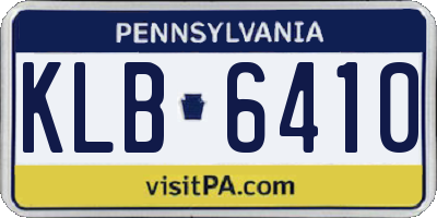 PA license plate KLB6410