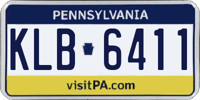 PA license plate KLB6411