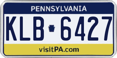 PA license plate KLB6427