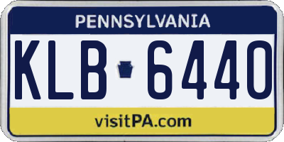 PA license plate KLB6440