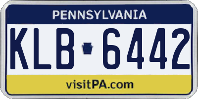 PA license plate KLB6442