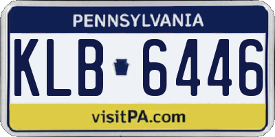 PA license plate KLB6446