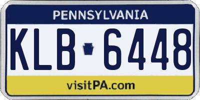 PA license plate KLB6448