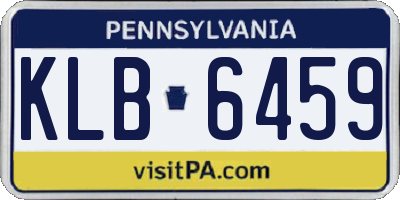PA license plate KLB6459