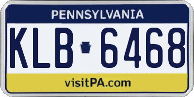 PA license plate KLB6468