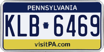 PA license plate KLB6469