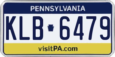 PA license plate KLB6479