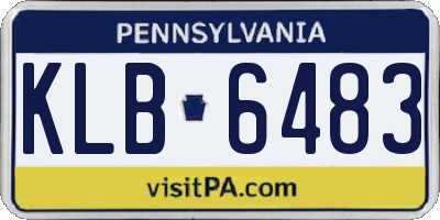PA license plate KLB6483