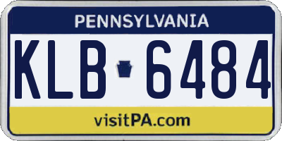 PA license plate KLB6484
