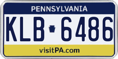 PA license plate KLB6486