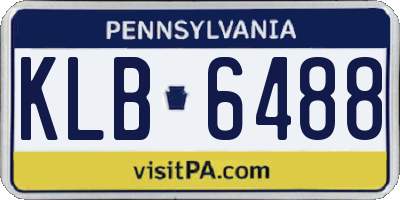 PA license plate KLB6488
