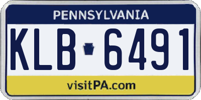 PA license plate KLB6491