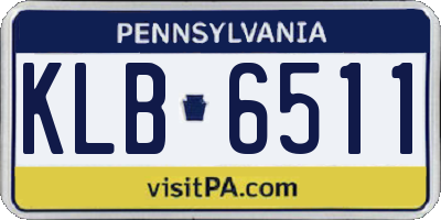 PA license plate KLB6511