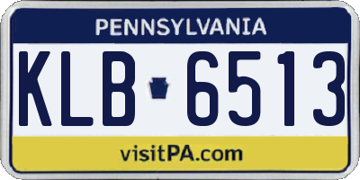 PA license plate KLB6513