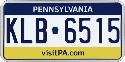 PA license plate KLB6515