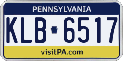 PA license plate KLB6517