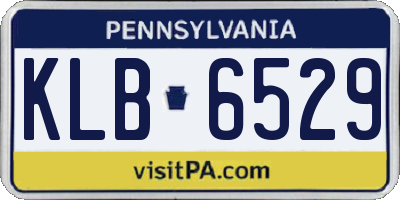 PA license plate KLB6529